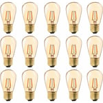 Led E27 Vintage Ampoule, ST45 Faciles à 1W = 10W Ampoules à Incandescence, Super Blanc Chaud 2200 k E27 Medium Base Ampoule Lampe de Chevet, Doré en