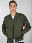 Alpha Industries Mens Ma-1 Tt Bomber Jacket in Dark Green material_nylon - Size X-Large