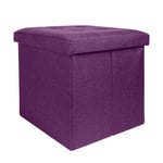 Taitettava Jakkara 30x30x30 cm Jalkatuki (violetti)