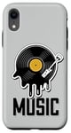 Coque pour iPhone XR Musique Disque Vinyle Tenue Rétro Pour Musiciens Et Concerts