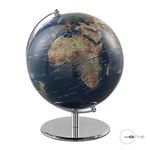 Mascagni - Globe Terrestre décoratif Bleu - Mappemonde - Base en métal argenté - Diamètre 25cm