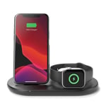 Belkin BoostCharge 3-in-1 Wireless Charger - Svart