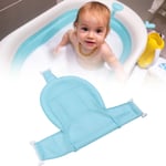 (Light Blue)Baby Bath Tub Support Net Skin Friendly Foldable Baby Bathtub