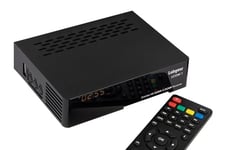 Freeview HD Receiver Combo Full HD Satellite & Terrestrial Receiver + USB Port Schedule HD Program Recorder, Labgear LCOM1 Compact TV Box with Remote Control