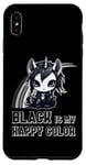 iPhone XS Max Black Is My Happy Color Goth Girl Emo Gothic Unicorn Case