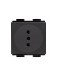 Crestron Electronics Crestron FT2A-PWR-IT series FT2A-PWR-IT-1-BASIC - power socket mechanism - Italy - 1 power socket - black