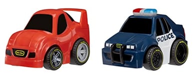 Little Tikes My First Cars Crazy Fast Cars - HIGH-SPEED PURSUIT 2-PACK - Police Themed Pullback Toy Vehicles - Travels Up to 50ft / 15m - Realistic Design - Encourages Imagination - For Kids Ages 2+