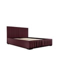 Lit coffre 160x200 coloris bordeaux - Collection LAS