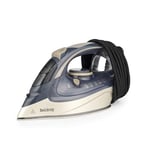 Beldray Powerlite Steam Iron, Ceramic Soleplate, Auto Shut-Off, 200g/min Steam, 320ml Water Tank, 3m Power Cord, Preheat & Ready Indicator Lights, Variable Temperature Control, Titanium, BEL01621F