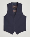 Oscar Jacobson Carlo Wool Waistcoat Blue