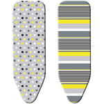 Minky Smartfit Reversible Ironing Board Cover, Yellow/Grey, 125 x 45 cm