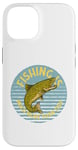 Coque pour iPhone 14 Pêche sautant poisson pêche à la ligne art saut truite pêche