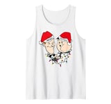 Laurel & Hardy Comic Comedy Duo Christmas Hats Tank Top