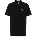 Moschino Mens Small Swim Logo Black Polo Shirt material_cotton - Size Large