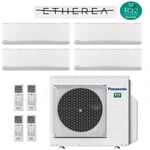 panasonic quadri split inverter air conditioner series etherea white 9+9+9 with cu-4z68tbe r-32 wi-fi integrated 9000+9000+9000 white