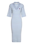 Esaura Polo Dress Knit Blue Esme Studios