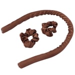 (brown)Heatless Curlers Heatless Hair Curlers No Heat Curls Headband For Women