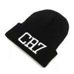 Cr7 Beanies Stickad Cap Vinterkepsar Skullies Bonnet Cristiano Ronaldo Vinterkepsar För Herr Dam Mössa Utomhussport Varm Cap 2018 black 2