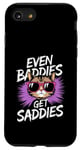 Coque pour iPhone SE (2020) / 7 / 8 Even Baddies Get Saddies Cat Confident Girl Trendy Citation