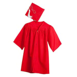 Children's Nursery Graduation Gown and Cap, Unisex Kindergarten Kids Graduation Set Gown Cap Tassel, Children Kids 2020 Preschool and Kindergarten Graduation Gown with Cap (Red, XL)