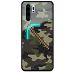 Huawei P30 Pro Svart Mobilskal Med Glas Minecraft