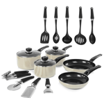 Morphy Richards 970042 Equip 14 Piece Pan Tools Set in Cream