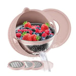 Colander with Mixing Bowl Grater Set Colander Bowl Fruit Strainer Bowl6219