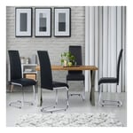 Lot de 4 chaises MIA noires pour salle à manger