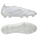 adidas Predator Elite Laceless Fg Pearlized - Vit/silver - Gräs (Fg), storlek 48