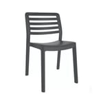 Chaise de jardin Wind gris foncé h.78,4 cm