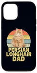 Coque pour iPhone 12/12 Pro Persian Long Hair Cat Dad Retro Vintage Style Cool Cats Lover