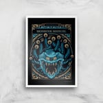 Dungeons & Dragons Monster Manual Giclee Art Print - A3 - White Frame