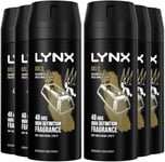 Lynx Gold Body Spray Deodorant For Men, 150 ml pack of 6