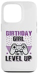 Coque pour iPhone 13 Pro Birthday Girl Time To Level Up Jeu vidéo Nerd