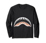 LT747-Shark Boy Shark Jaw Ocean Apparel Shark Lovers Long Sleeve T-Shirt