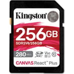 Kingston Canvas React Plus V60 256 GB UHS-II -SDXC-minneskort