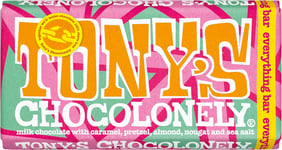 Tony ' S  Chocolonely  Everything  Bar -  Milk  Chocolate ,  Crunchy  Caramel ,