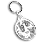 Keyring Circle - BW - Lemon & Lime Drink Lemonade  #43885