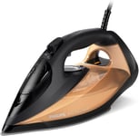 Philips 7000 Series Steam Iron, Powerful 2800W, (DST7040/80) - Black/Gold