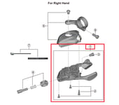 Vaihdevipu Shimano yksikkö Oikea SL-M8130 R11