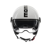 MOMODESIGN Fgtr Evo E2206 Casque Jet Adulte Unisexe, Mono White Quartz/Black, M