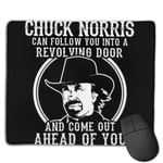 Chuck Norris Can Follow You Into A Revolving Door Customized Designs Non-Slip Rubber Base Gaming Mouse Pads for Mac,22cm×18cm， Pc, Computers. Ideal for Working Or Game