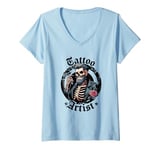 Womens Tattoo Artist Inked Vintage Tattoo Lover Ink Artist Tattoo V-Neck T-Shirt