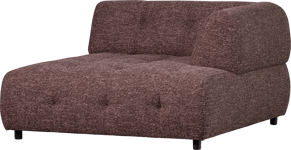 Louis Modulære sofa 1,5 chaiselong med arm højre, grov melange lyserød H73x140x122 cm