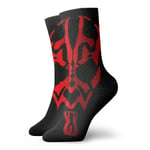 LREFON Chaussettes de Compression Star War Manda-lorian Darth Maul Chaussettes équipage drôle décontracté Unisexe Impression Cheville Sport Chaussette