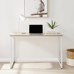 Kendrick 120cm Melamine Coated Home Office Computer Desk with White Legs