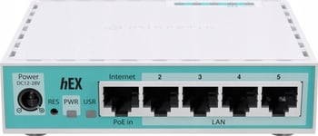 Mikrotik Routerboard Hex | E50ug | 10/100/1000 Mbit/S | Ethernet Lan (Rj-45) Ports 5 | Mesh Support No | Mu-Mimo No | No Mobile Broadband