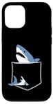 Coque pour iPhone 12/12 Pro Shark Pocket Animal Pets Funny Shark Men Women Kids