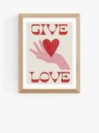 EAST END PRINTS Tartagain 'Give Love' Framed Print