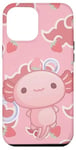 iPhone 12 Pro Max Cute Kawaii Axolotl Cat Aesthetic Pink Cloud Case